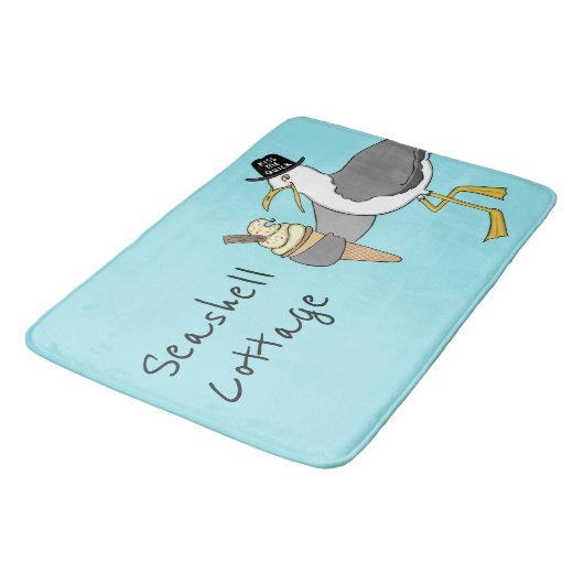 Persoonlijke illustratie van de zeemaand badmat (Gekanteld)