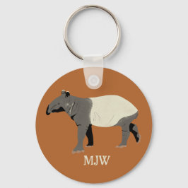 Persoonlijke illustratie van Maleise tapir Sleutelhanger