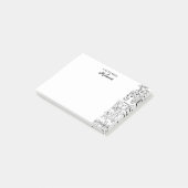 Persoonlijke Illustratie van Zwarte en Witte Katte Post-it® Notes (Schuin)