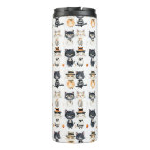 Persoonlijke Illustraties van Moppige Katten op Tu Thermosbeker (Achterkant)