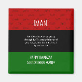 Persoonlijke IMANI Faith Happy Kwanzaa Magneet (Voorkant)