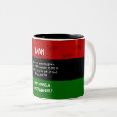 Persoonlijke IMANI Kwanzaa Mok van tweetone koffie (Voorkant rechts)