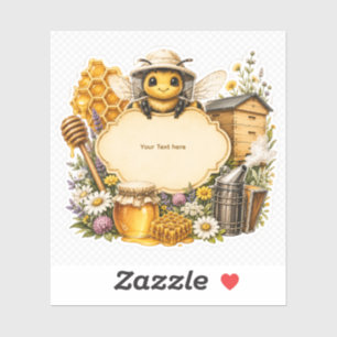 Persoonlijke Imker Honingbij Sticker