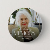 Persoonlijke 'In Loving Memory' Foto-herdenking Ronde Button 5,7 Cm (Voorkant)