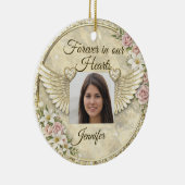 Persoonlijke 'In Memoriam' Fototemplate Keramisch Ornament (Rechts)