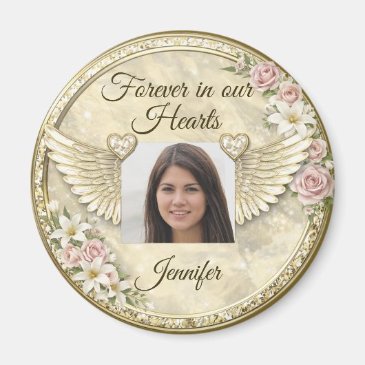 Persoonlijke 'In Memoriam' Fototemplate Magneet (Voorkant)