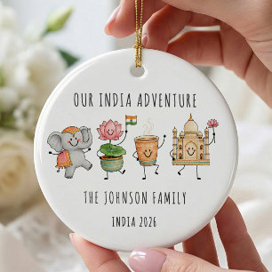 Persoonlijke India Familie Reis Ornament