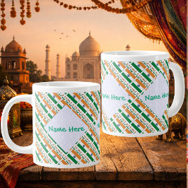 Persoonlijke India vlag betegeld  Grote Koffiekop