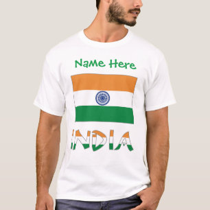 Persoonlijke India Vlag Cadeau Heren T-shirt