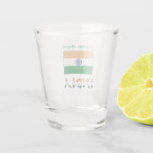 Persoonlijke India vlag cadeau Shot Glas (Achterkant)
