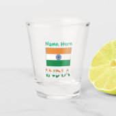 Persoonlijke India vlag cadeau Shot Glas (Voorkant)