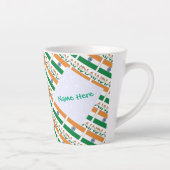 Persoonlijke India-vlag Tegel Latte Mok (Rechts)