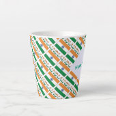 Persoonlijke India-vlag Tegel Latte Mok (Voorkant)