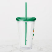 Persoonlijke Indiase vlag Acryl Drinkbeker (Rechts)