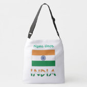 Persoonlijke Indiase Vlag Crossbody Tas (Achterkant)