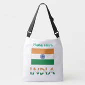 Persoonlijke Indiase Vlag Crossbody Tas (Voorkant)