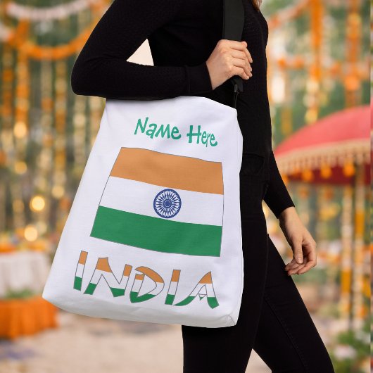 Persoonlijke Indiase Vlag Crossbody Tas