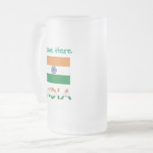 Persoonlijke Indiase vlag Matglas Bierpul (Voorkant links)