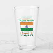 Persoonlijke Indiase Vlag Tweezijdig Ontwerp Glas (Achterkant)