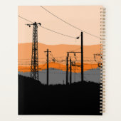 Persoonlijke Industriële Zonsondergang Elektricite Planner (Achterkant)