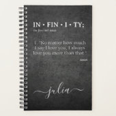 Persoonlijke INFINITEIT HOUDT U MEER Wekelijks maa Planner (Voorkant)