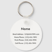 Persoonlijke info - Pas het aan! Sleutelhanger (Voorkant)