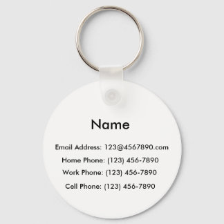 Persoonlijke Info- Personaliseer het! Sleutelhanger
