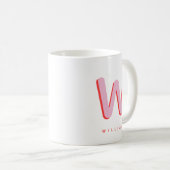 Persoonlijke Initiaal | Aangepaste Naam Monogram Koffiemok (Voorkant rechts)