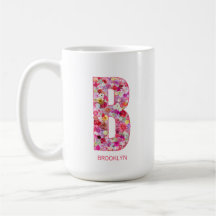 Persoonlijke Initiaal | Bloemige Letter B Monogram