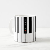 Persoonlijke Initiaal koppels Piano-Mok Koffiemok (Voorkant links)