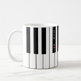 Persoonlijke Initiaal koppels Piano-Mok Koffiemok