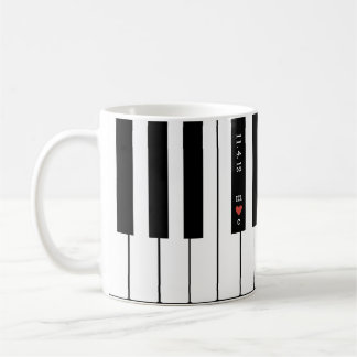 Persoonlijke Initiaal koppels Piano-Mok Koffiemok