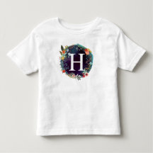 Persoonlijke Initiaal Letter H Monogram T-Shirt