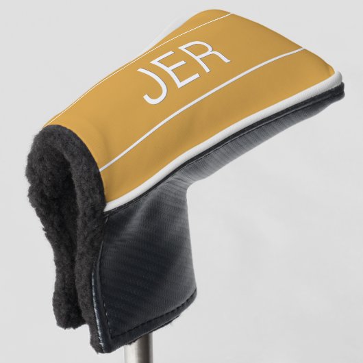 Persoonlijke Initiaal Met Monogram Beschermend Golfheadcover (3/4 voorkant)