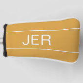Persoonlijke Initiaal Met Monogram Beschermend Golfheadcover (Voorkant)