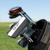 Persoonlijke Initiaal Monogram Donkergrijze Putter Golfheadcover (Insitu)