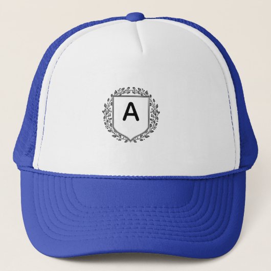Persoonlijke Initiaal Monogram Pet Trucker Hoed (Voorkant)