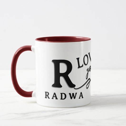 Persoonlijke Initiaal & Naam Mok & CADEAU (Links)