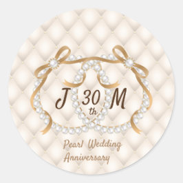 Persoonlijke Initiaal Parel Lint Sticker