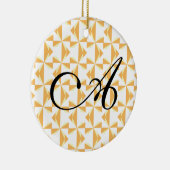 Persoonlijke Initiaal Pompoen Windmolens Keramisch Ornament (Rechts)