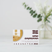 Persoonlijke Initiaal U Coffee Loyalty Card (Staand voorkant)