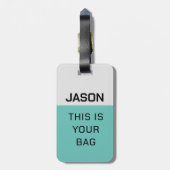 Persoonlijke Initialen Bagage Bag Labels, speciaal Bagagelabel (Achterkant verticaal)