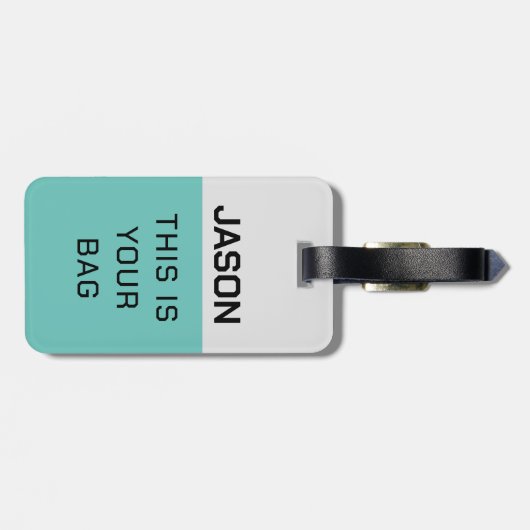 Persoonlijke Initialen Bagage Bag Labels, speciaal Bagagelabel (Achterkant horizontaal)