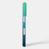 Persoonlijke Initialen Blauwe Gradiënt iPhone Hoes (Achterkant / Rechts)