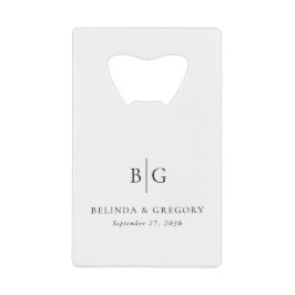 Persoonlijke Initialen Bruiloftsgeschenken Creditkaart Flessenopener