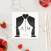 persoonlijke initialen huwelijks servetten elegant (Insitu)