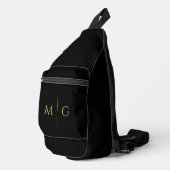 Persoonlijke Initialen Klassieke Mode Schoudertas Sling Bag (Rechterhoek)