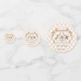 Persoonlijke Initialen Pearl Ribbon Table Confetti