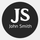  persoonlijke initialen ronde sticker (Voorkant)