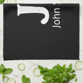  persoonlijke initialen theedoek (Gevouwen)